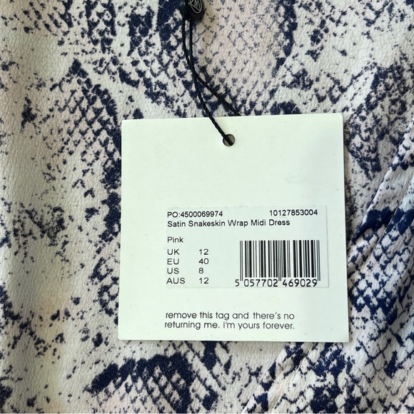 Missguided Snake Print Dress Size 8 - Picture 7 of 7